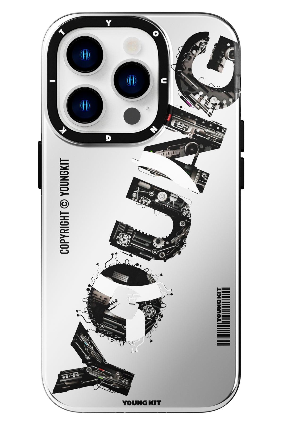Youngkit Mechanic iPhone 14 Pro Max Magsafe Gri Kılıf