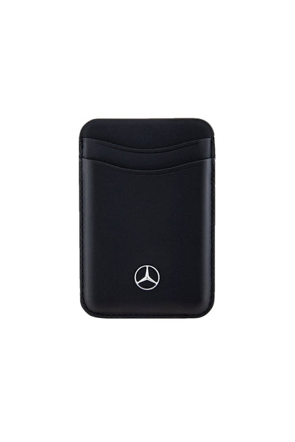 Mercedes Benz Magsafe uyumlu Manyetik Deri Kartlık Siyah
