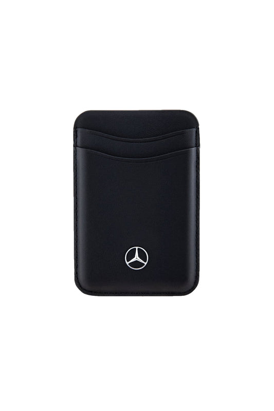 Mercedes Benz Magsafe uyumlu Manyetik Deri Kartlık Siyah