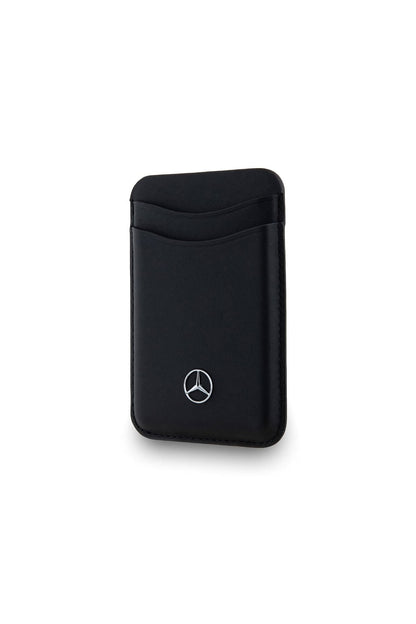 Mercedes Benz Magsafe uyumlu Manyetik Deri Kartlık Siyah
