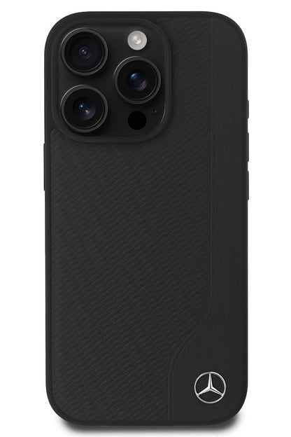 Mercedes Wood iPhone 16 Pro Uyumlu Kılıf Siyah