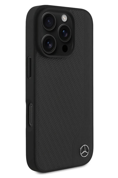 Mercedes Wood iPhone 16 Pro Uyumlu Kılıf Siyah