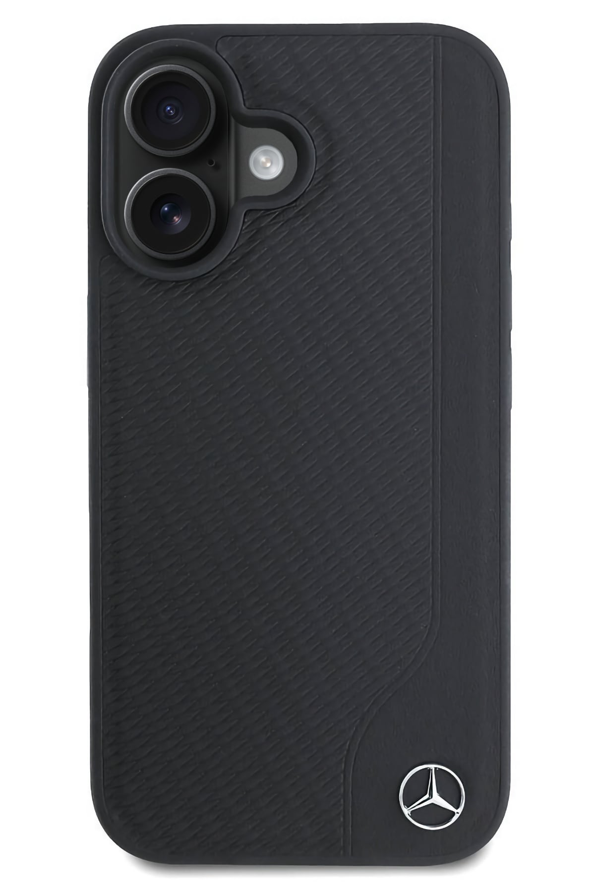 Mercedes Wood iPhone 16 Uyumlu Kılıf Siyah