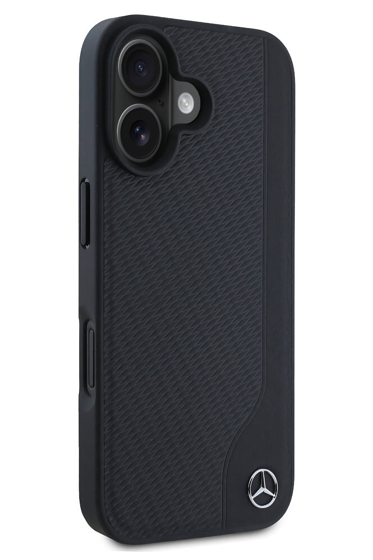 Mercedes Wood iPhone 16 Uyumlu Kılıf Siyah