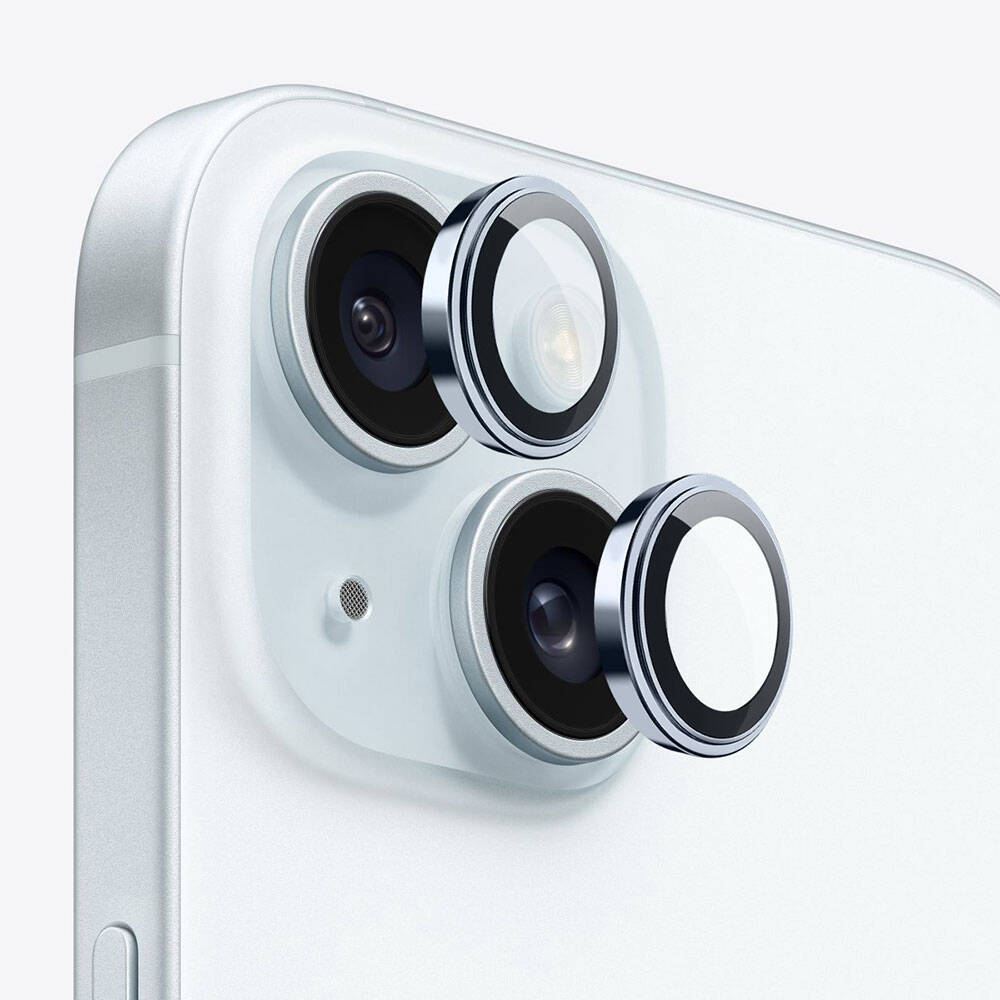 Metal Çerçeveli iPhone 15 Kamera Lens Koruyucu