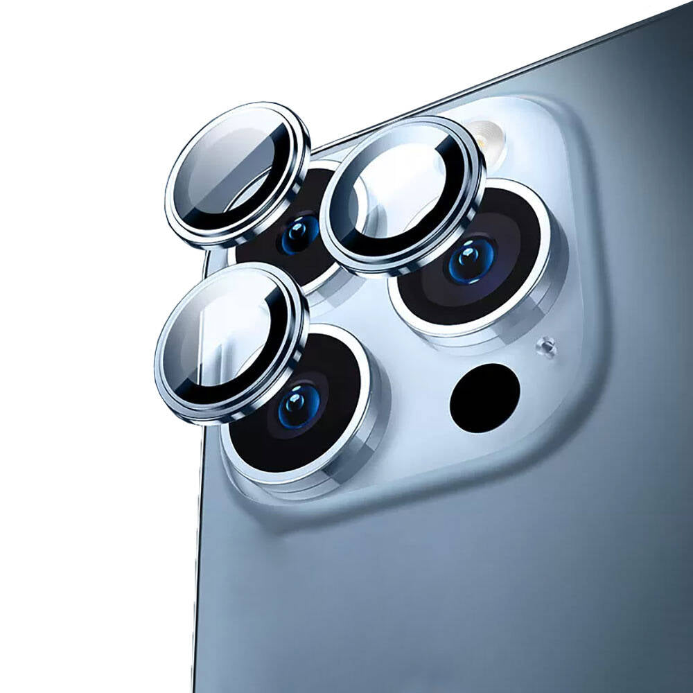Metal Çerçeveli iPhone 15 Pro Kamera Lens Koruyucu