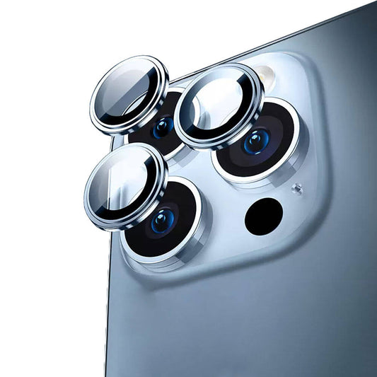 Metal Çerçeveli iPhone 15 Pro Kamera Lens Koruyucu