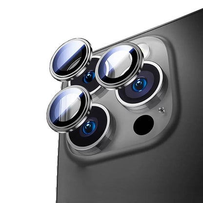Metal Çerçeveli iPhone 15 Pro Kamera Lens Koruyucu