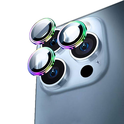 Metal Çerçeveli iPhone 15 Pro Kamera Lens Koruyucu