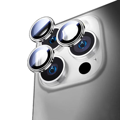 Metal Çerçeveli iPhone 15 Pro Kamera Lens Koruyucu