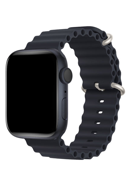 Apple Watch Uyumlu Ocean Silikon Kordon Midnight