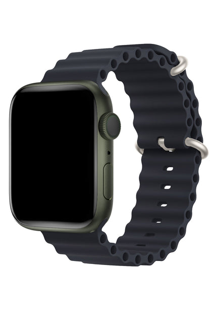 Apple Watch Uyumlu Ocean Silikon Kordon Midnight
