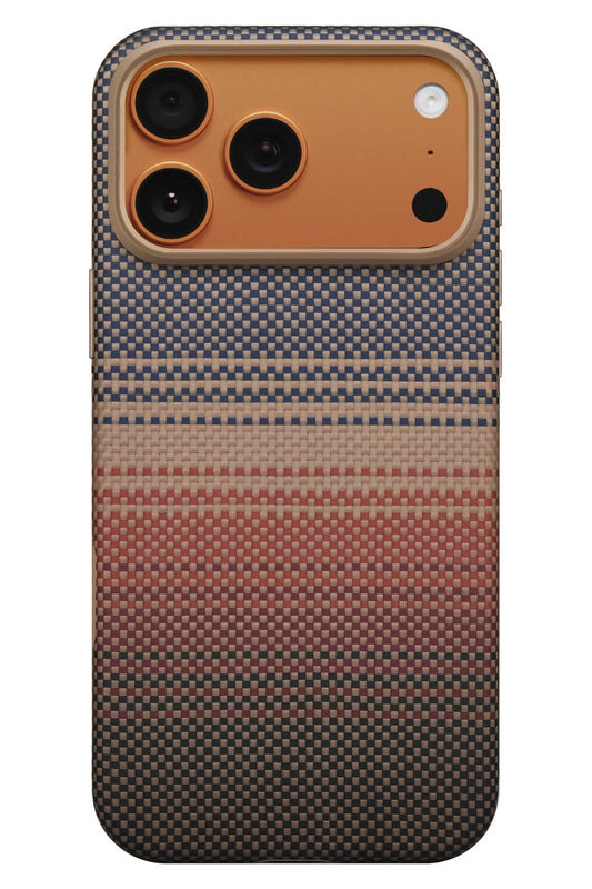 Military-Grade iPhone 17 Pro Max MagSafe Uyumlu Aramid Fiber Kılıf Sunset
