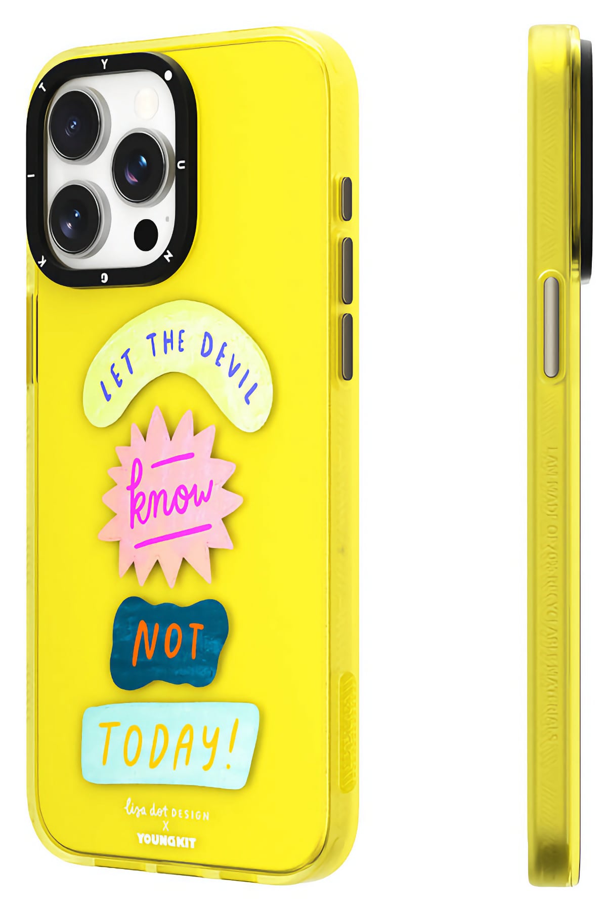 Youngkit Mindfullness iPhone 14 Pro Uyumlu Sarı