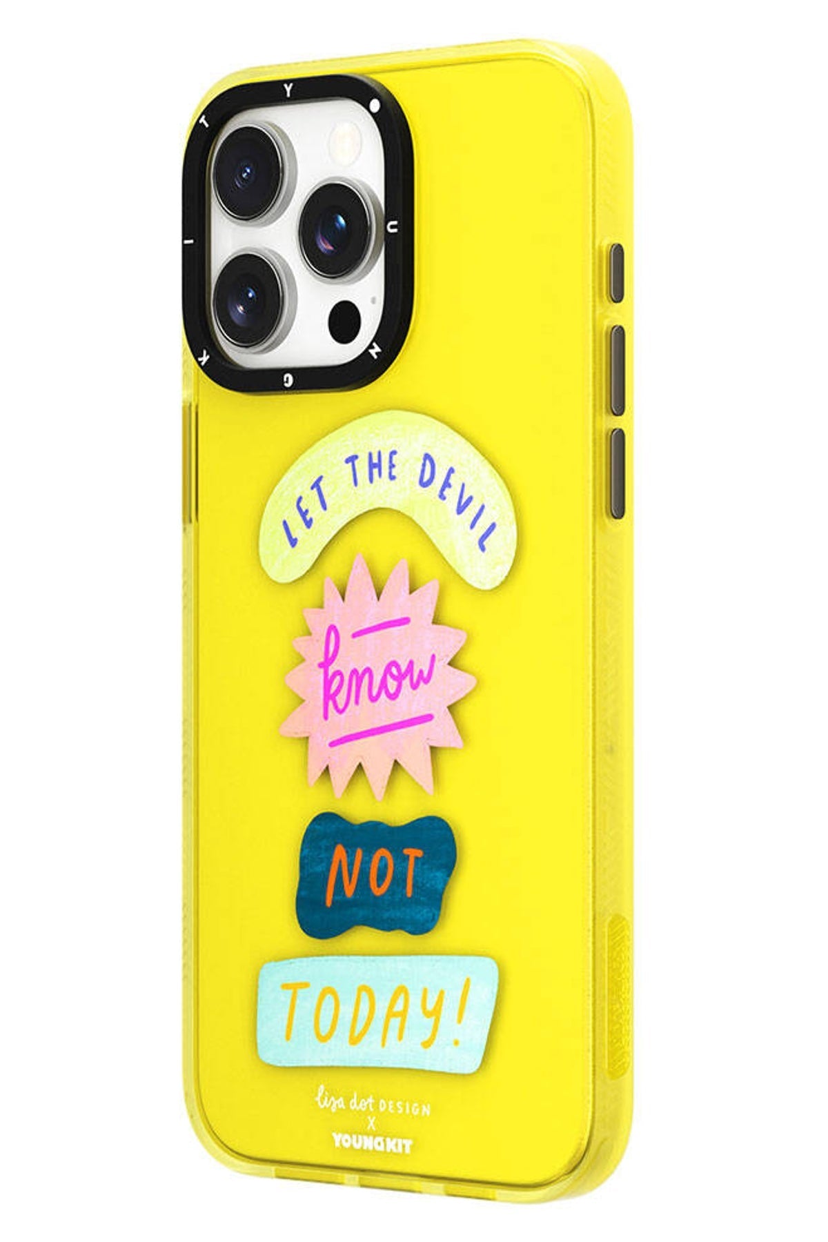 Youngkit Mindfullness iPhone 15 Pro Uyumlu Sarı Kılıf