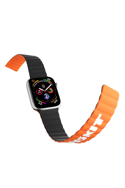 Youngkit Apple Watch Uyumlu Manyetik Mıknatıslı Minimalist Kordon Siyah