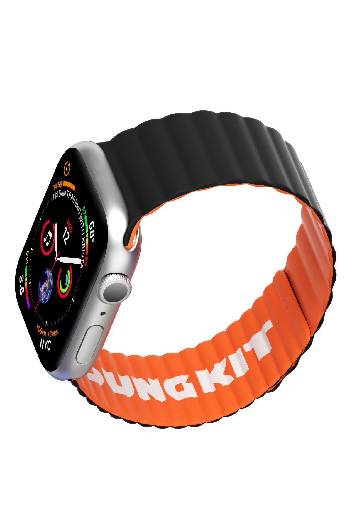Youngkit Apple Watch Uyumlu Manyetik Mıknatıslı Minimalist Kordon Siyah