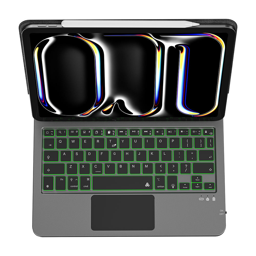 MK-003 Gizli Kalem Bölmeli Klavyeli iPad Pro Kılıfı