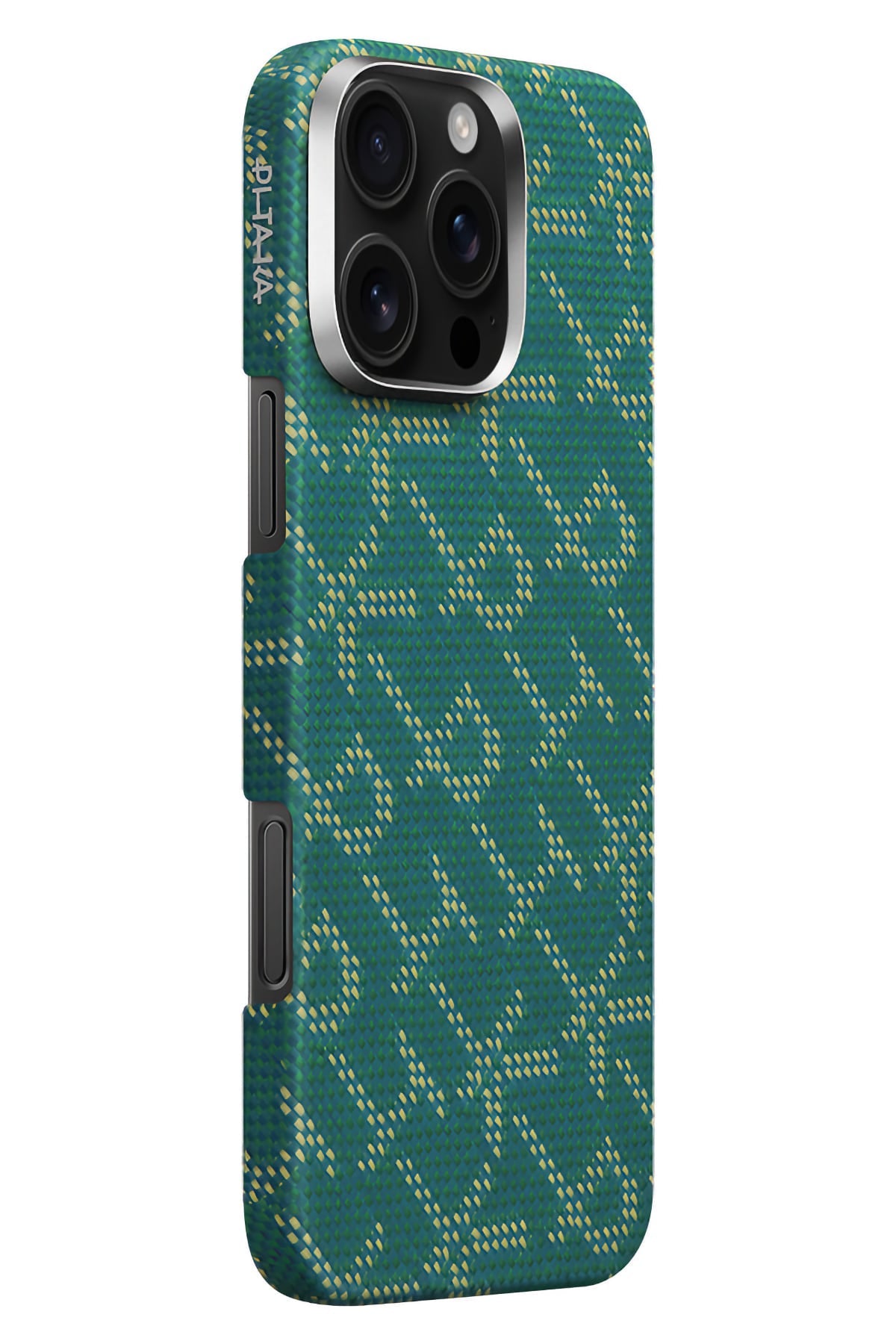 Pitaka Monogram iPhone 16 Pro Max MagSafe Uyumlu Aramid Fiber Kılıf Yeşil