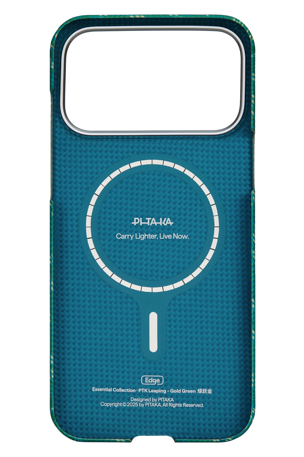 Monogram iPhone 17 Pro Max MagSafe Uyumlu Aramid Fiber Kılıf Yeşil