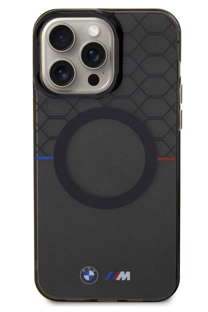 Apple iPhone 15 Pro Max uyumlu Magsafe BMW M Lisanslı Pattern Kılıf