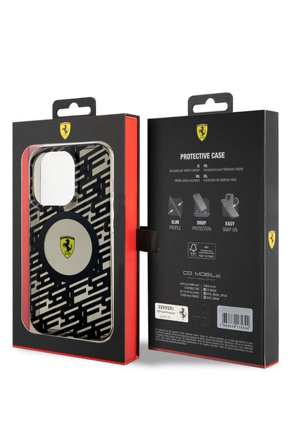 Ferrari iPhone 15 Pro Max Magsafe Uyumlu Multi SF Silikon Kılıf Siyah