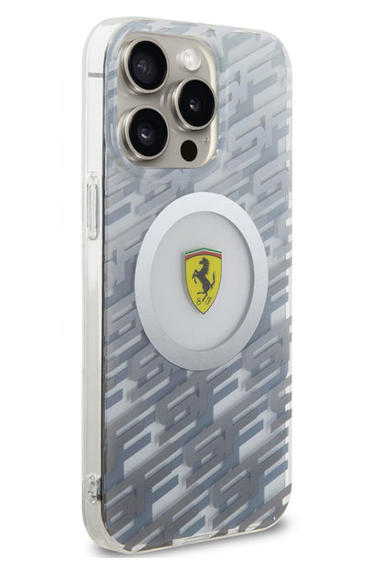 Ferrari iPhone 15 Pro Max Magsafe Uyumlu Multi SF Silikon Kılıf Gri
