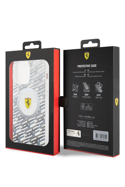 Ferrari iPhone 15 Pro Max Magsafe Uyumlu Multi SF Silikon Kılıf Gri