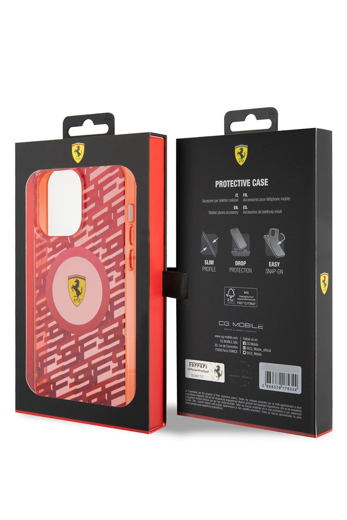 Ferrari iPhone 15 Pro Max Magsafe Uyumlu Multi SF Silikon Kılıf Kırmızı