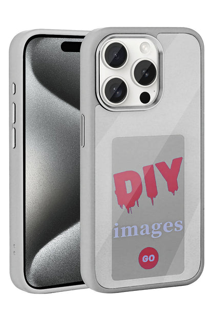 Apple iPhone 14 Pro uyumlu Nfc Resim Yansıtmalı Kılıf Gri
