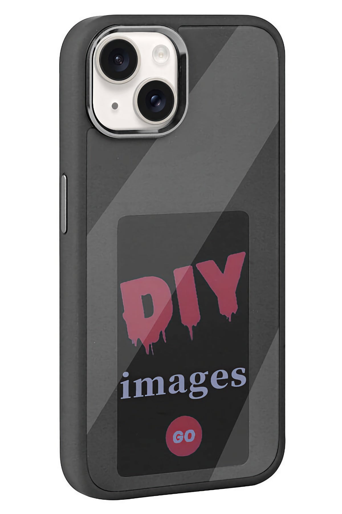 Apple iPhone 15 uyumlu Nfc Resim Yansıtmalı Kılıf Siyah