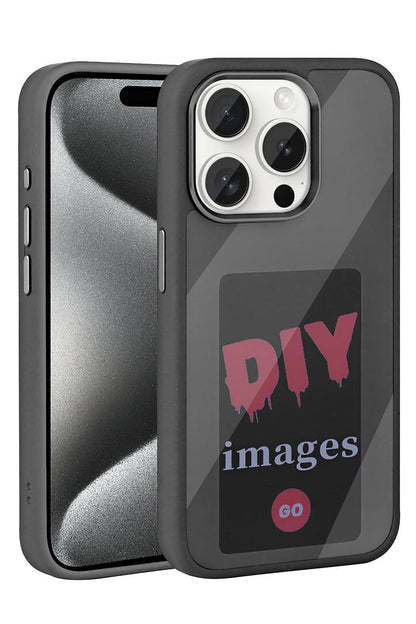 Apple iPhone 15 Pro uyumlu Nfc Resim Yansıtmalı Kılıf Siyah