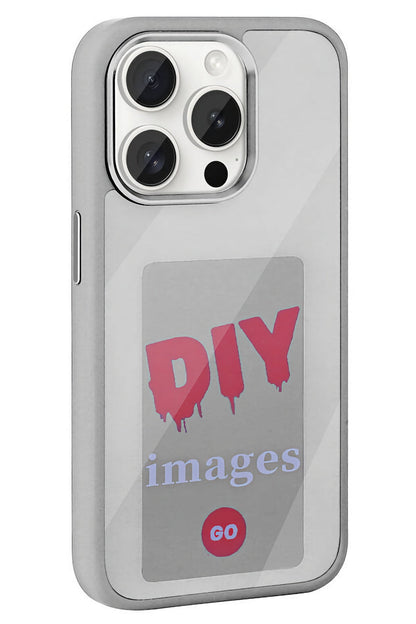 Apple iPhone 15 Pro uyumlu Nfc Resim Yansıtmalı Kılıf Gri