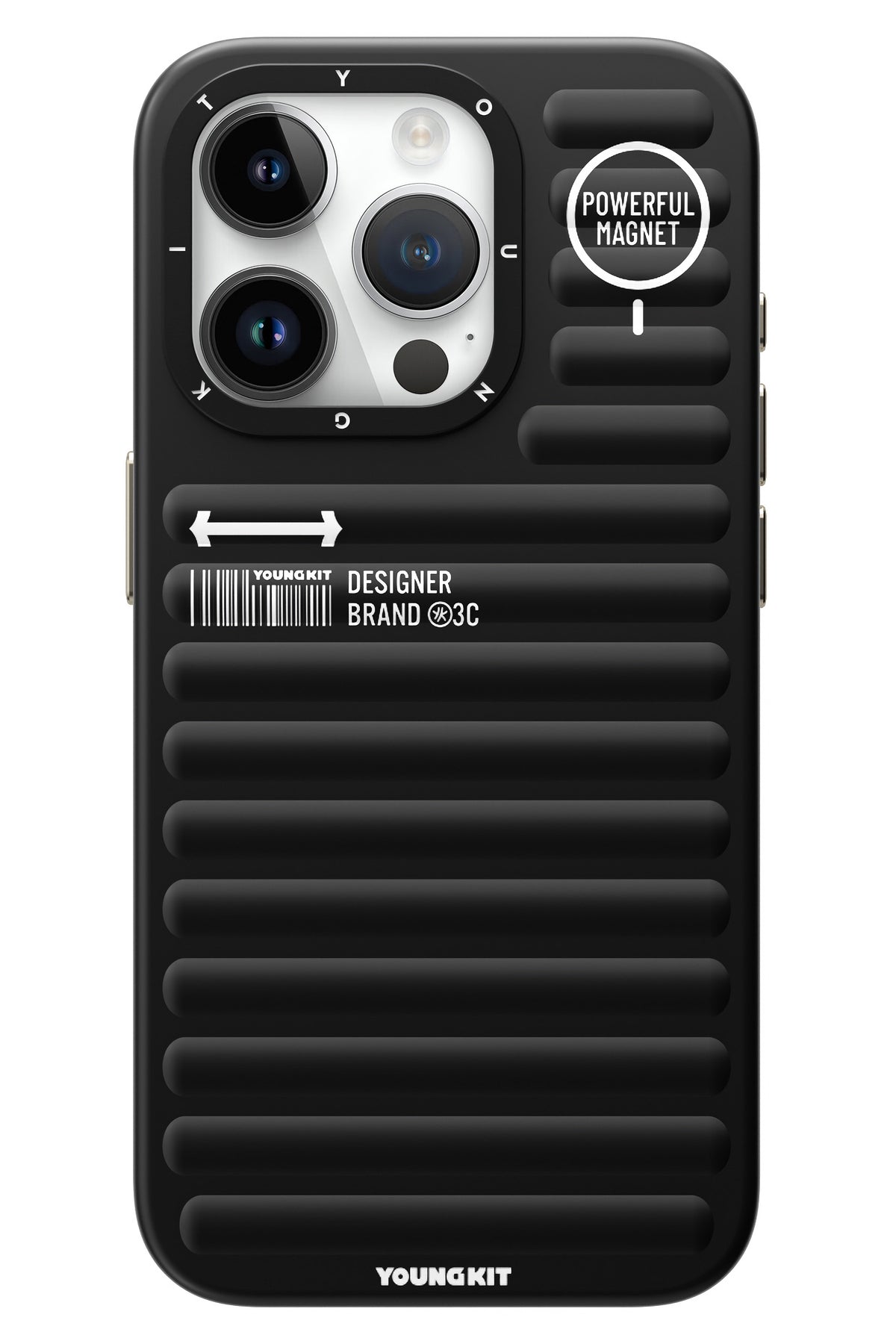 Youngkit Original iPhone 14 Pro Uyumlu Siyah Kılıf
