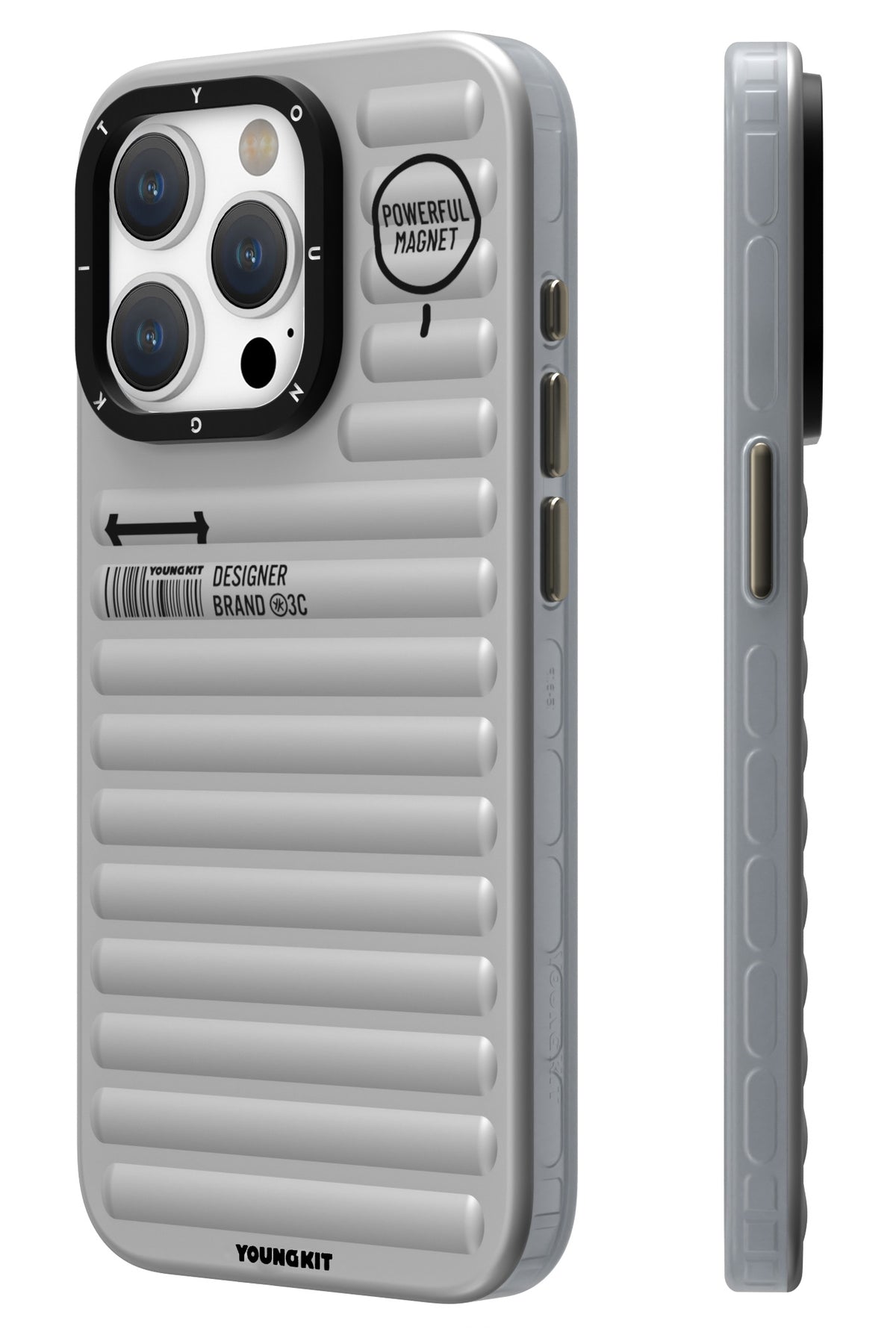 Youngkit Original iPhone 14 Pro Max Uyumlu Gri Kılıf