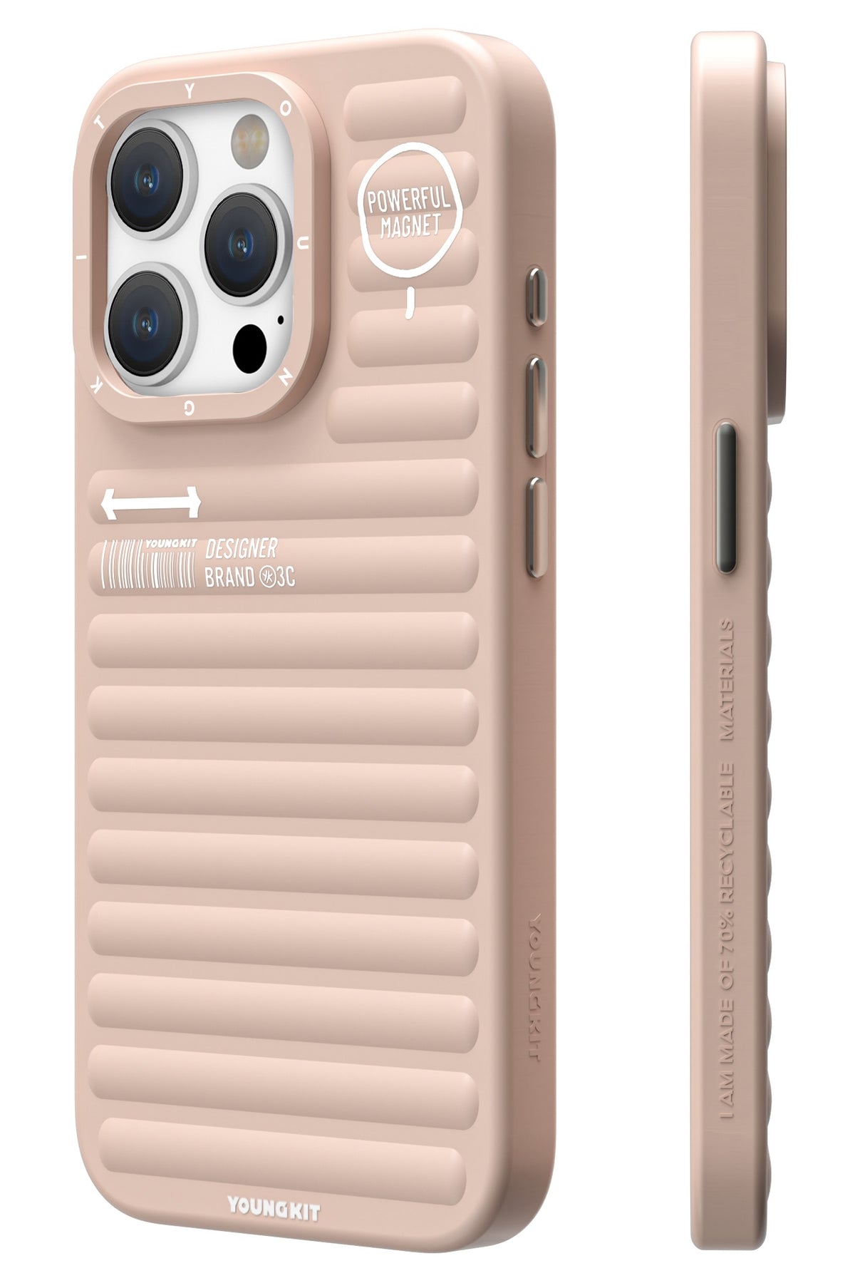 Youngkit Original iPhone 14 Pro Uyumlu Pembe Kılıf