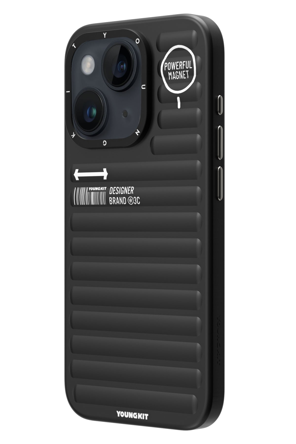 Youngkit Original iPhone 15 Uyumlu Siyah Kılıf