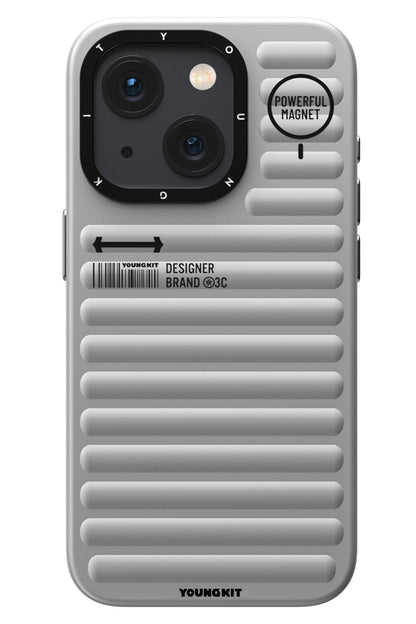 Youngkit Original iPhone 15 Uyumlu Gri Kılıf