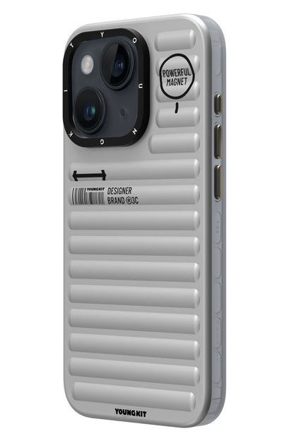 Youngkit Original iPhone 15 Uyumlu Gri Kılıf