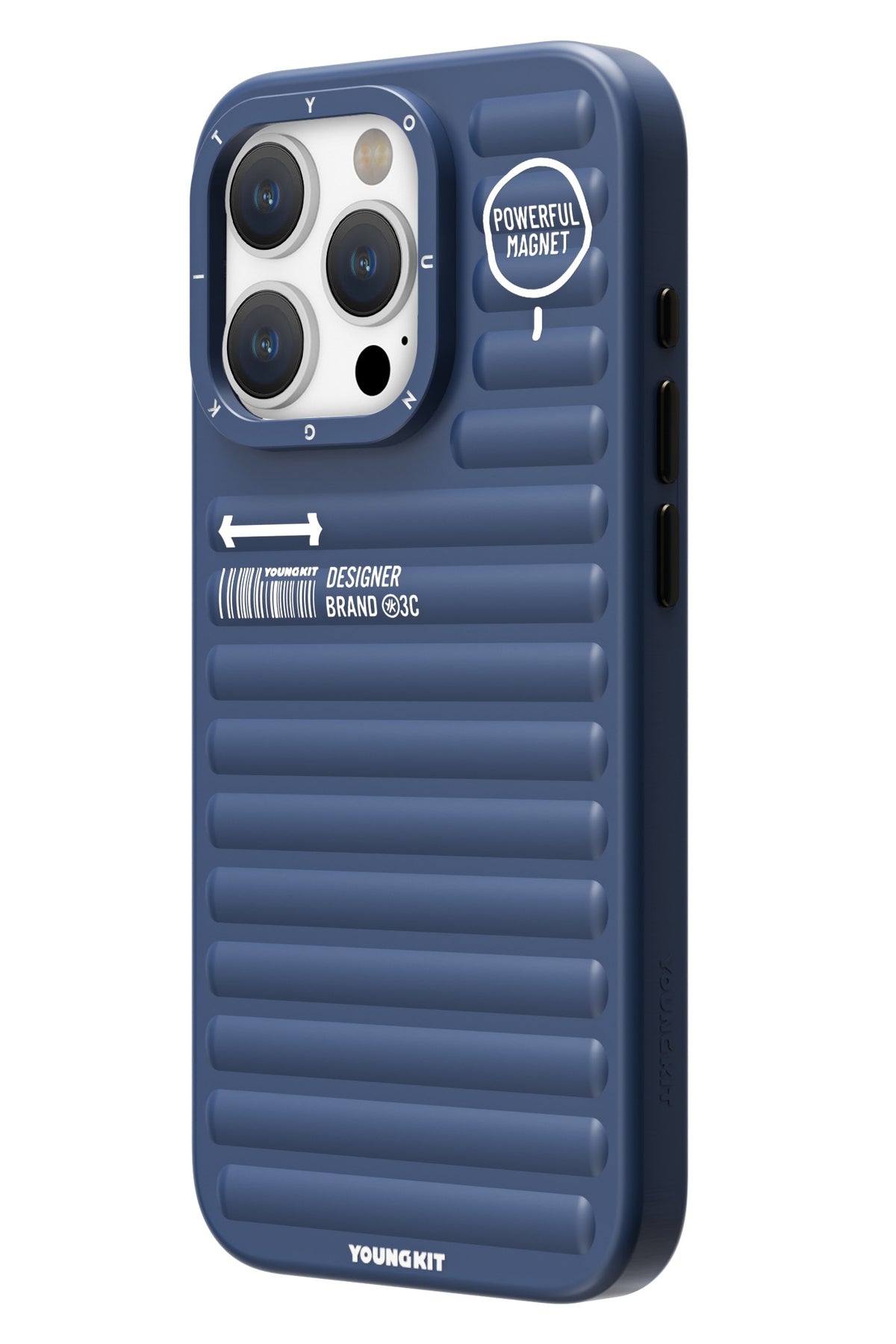 Youngkit Original iPhone 15 Pro Uyumlu Mavi Kılıf