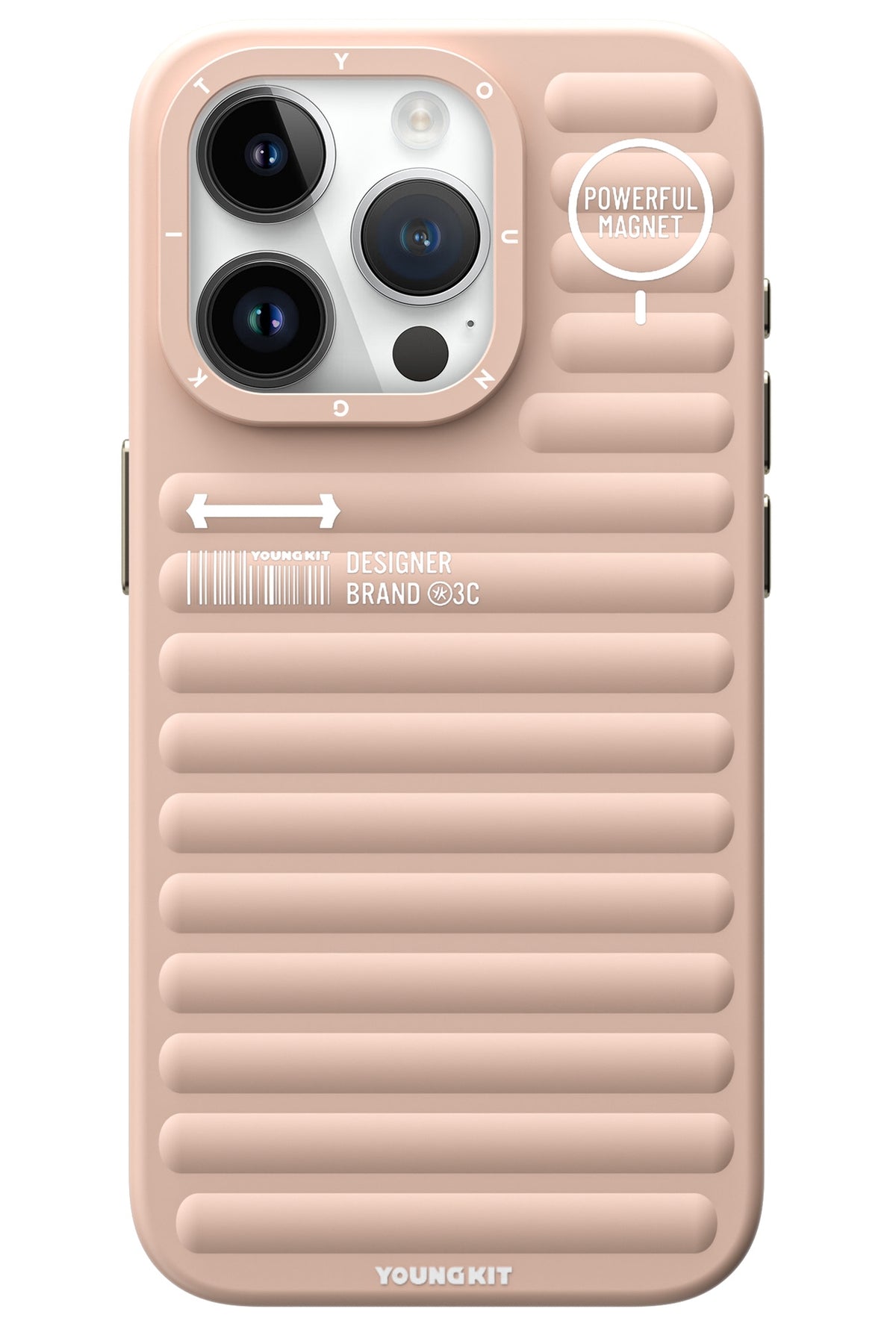 Youngkit Original iPhone 15 Pro Max Uyumlu Pembe Kılıf