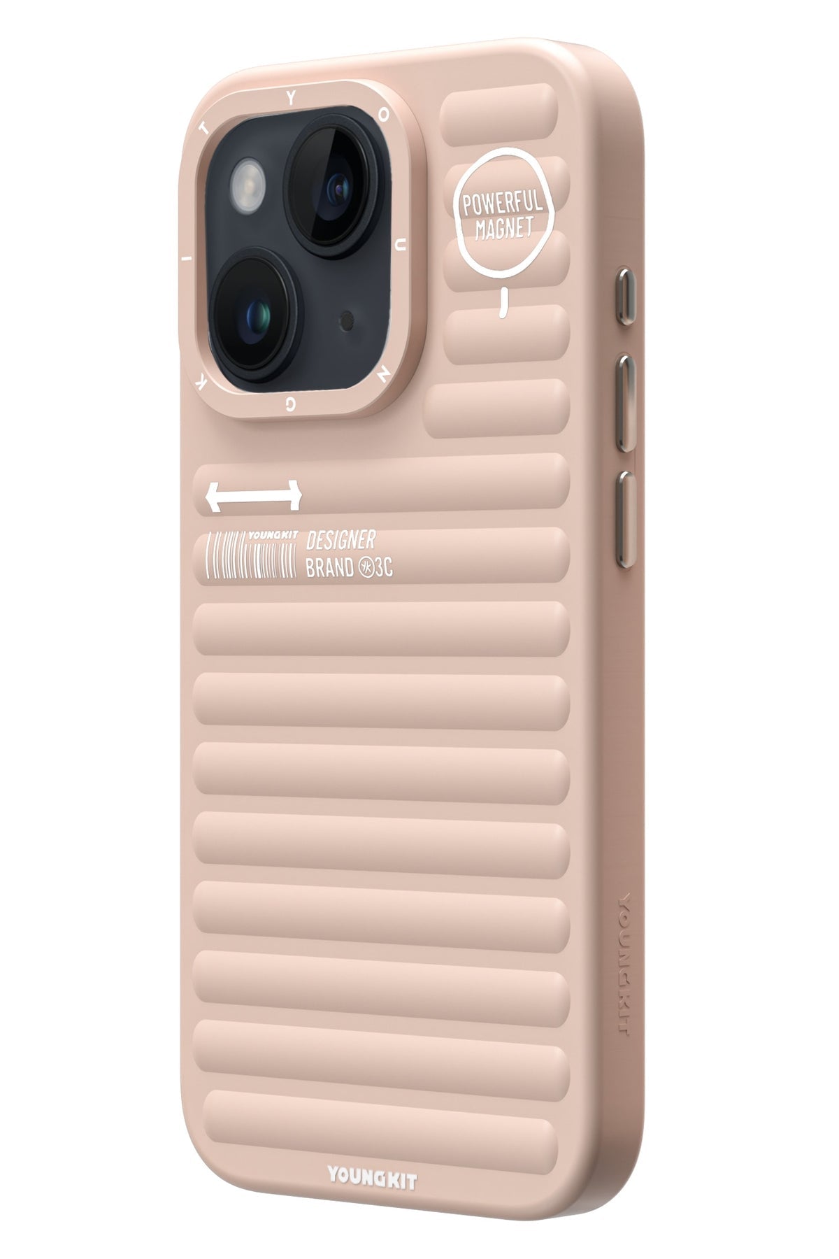 Youngkit Original iPhone 15 Uyumlu Pembe Kılıf