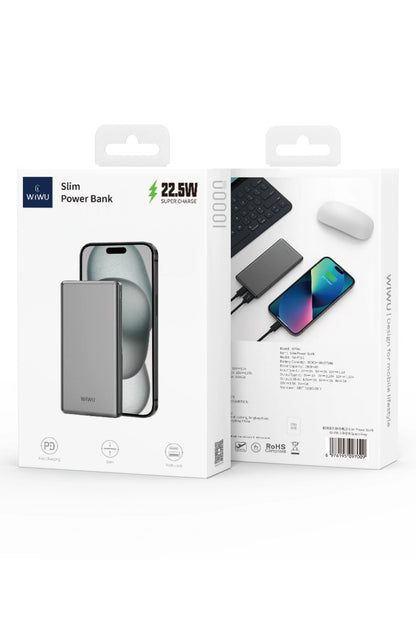 Wiwu P013 Slim Serisi İnce Powerbank 10000mAh 22.5W