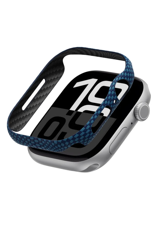 Pitaka 600D Aramid Fiber Apple Watch Kasa Koruyucu Mavi