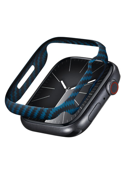 Pitaka 600D Aramid Fiber Apple Watch Kasa Koruyucu Mavi