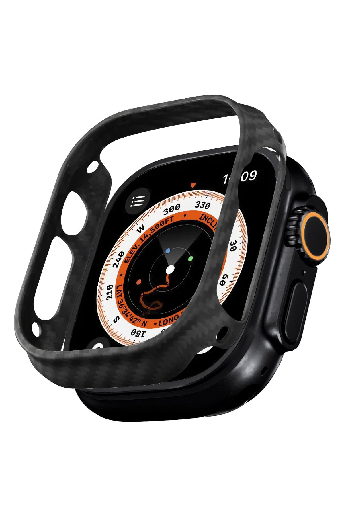 Pitaka 600D Aramid Fiber Apple Watch Ultra 49mm Kasa Koruyucu Siyah