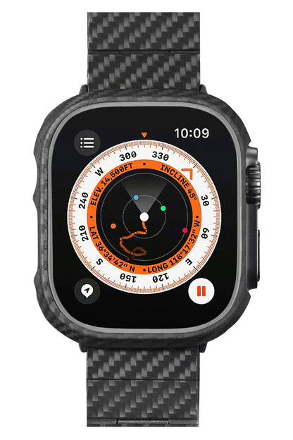Pitaka 600D Aramid Fiber Apple Watch Ultra 49mm Kasa Koruyucu Siyah