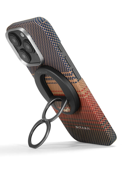 Pitaka Aramid Fiber MagEZ Grip 3 Magsafe Magnetik Ring Stand Telefon Tutucu Sunset