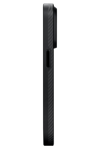 Classic Military-Grade iPhone 15 Pro Max MagSafe Uyumlu 600D Aramid Fiber Kılıf Siyah