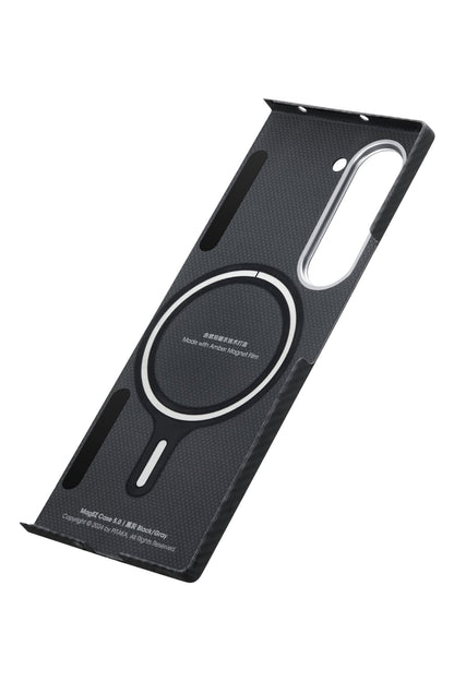 Classic Ultra Slim Galaxy Z Fold 6 MagSafe Uyumlu Aramid Fiber Kılıf Siyah